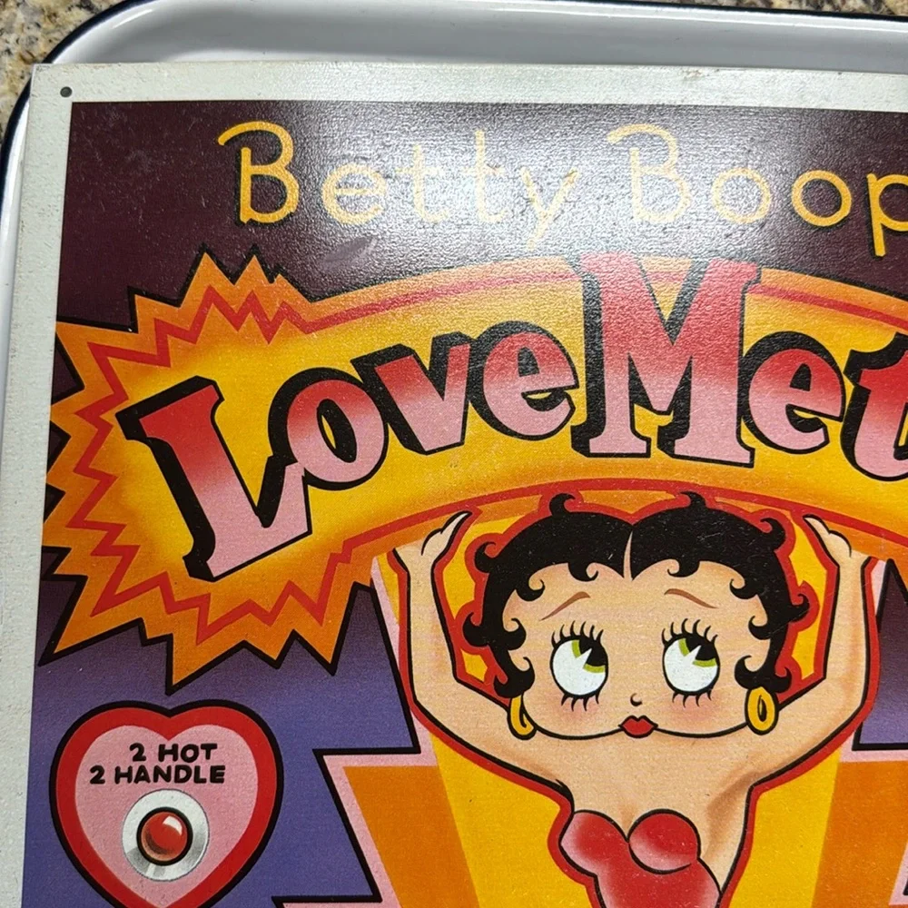 Betty Boop Love Meter Wall Art - Metal, Red & Teal